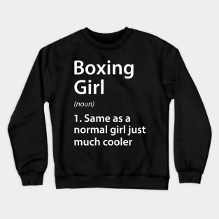 Boxing Girl Definition Crewneck Sweatshirt